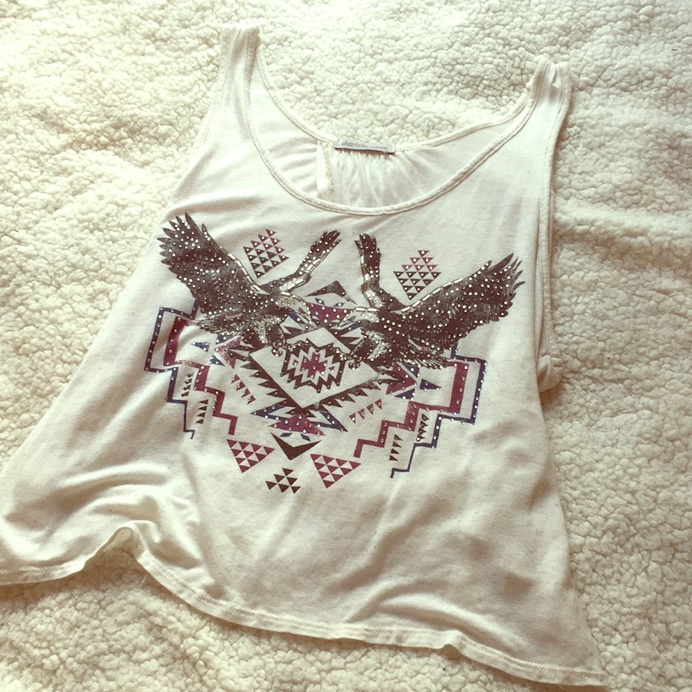 Open back tank.